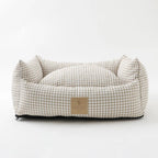 All Season Gingham Check Cushion Bed