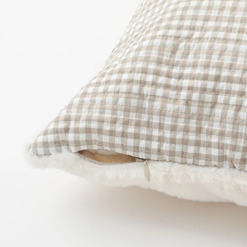 All Season Gingham Check Cushion Bed
