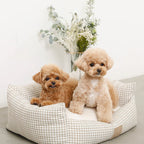 All Season Gingham Check Cushion Bed