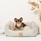 All Season Gingham Check Cushion Bed